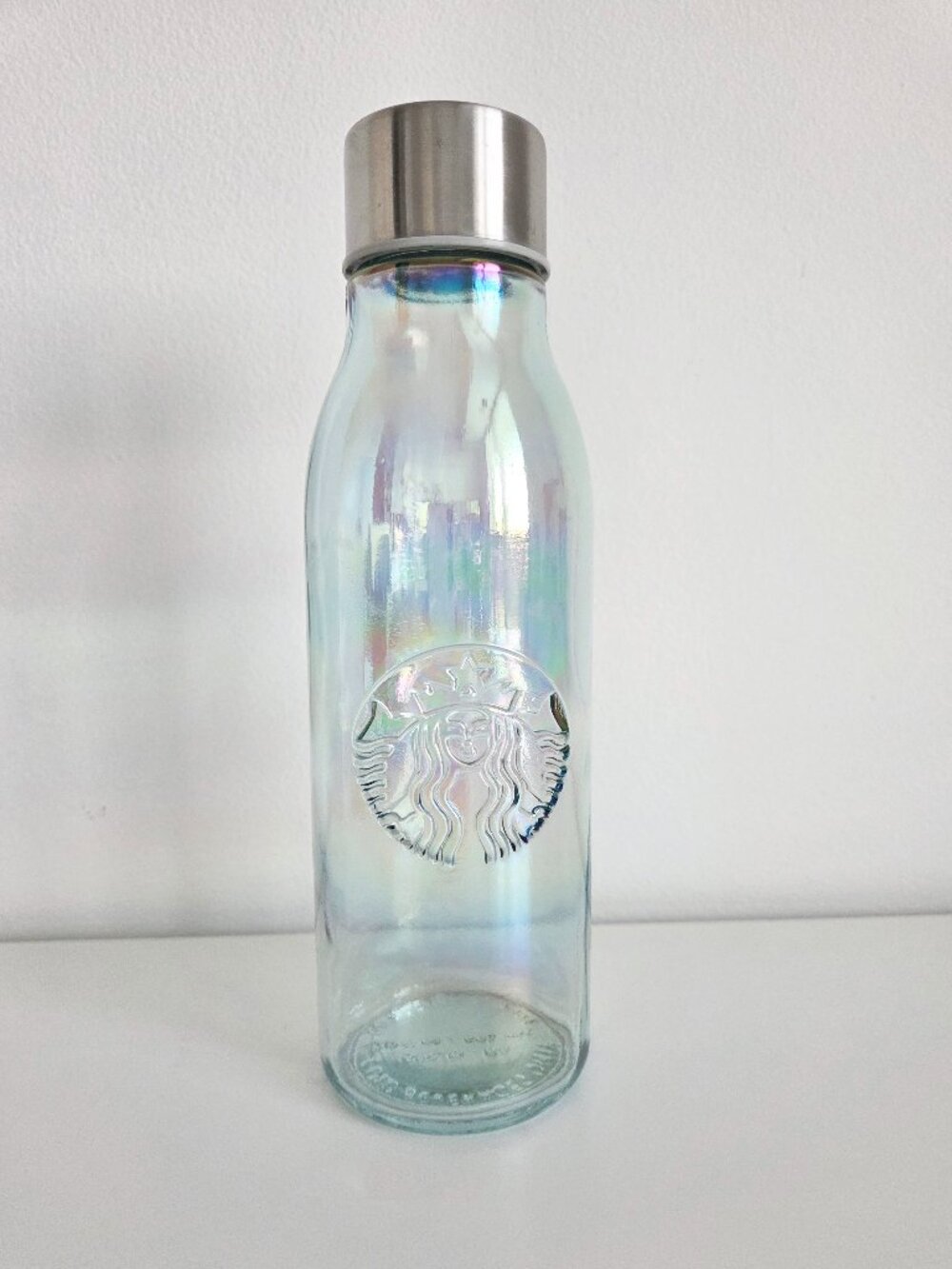 Starbucks Iridescent Glass Water Bottle